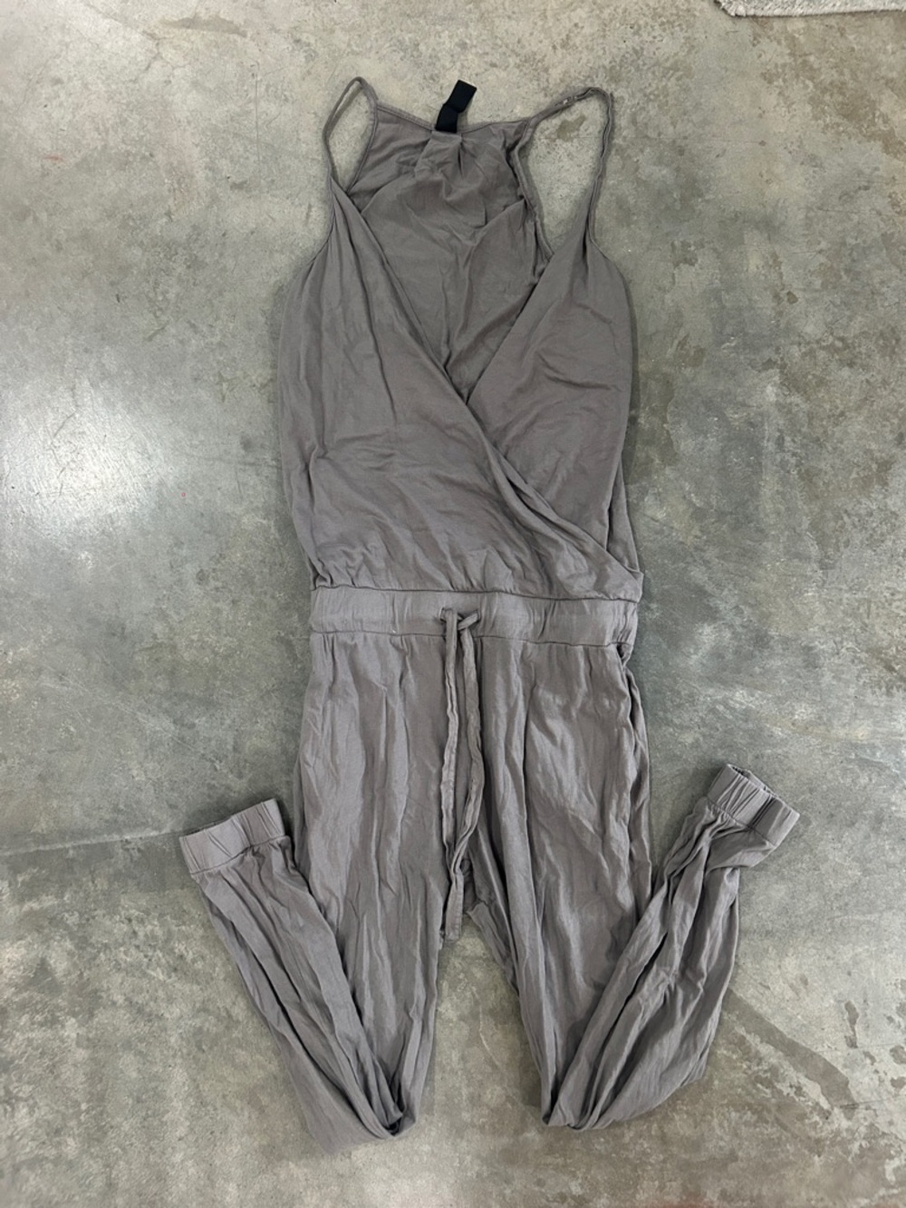 Women's Sleeveless Wrap Jumpsuit in Taupe